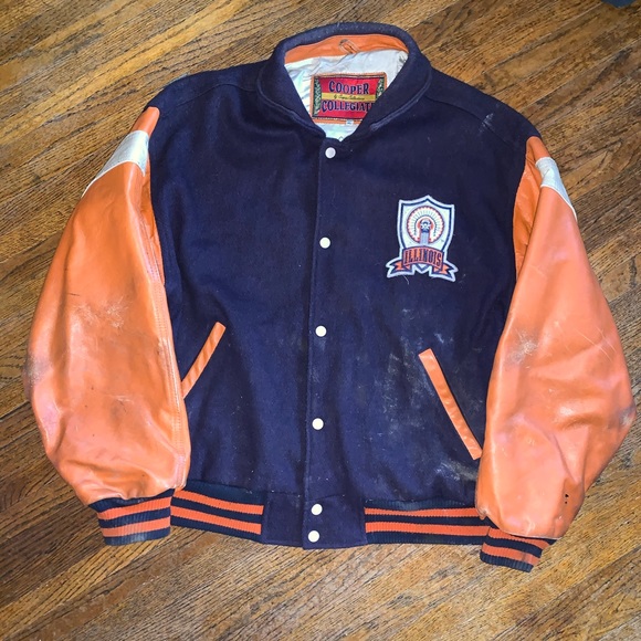 Vintage 80s Illinois Wool Varsity Jacket - Picture 5 of 11